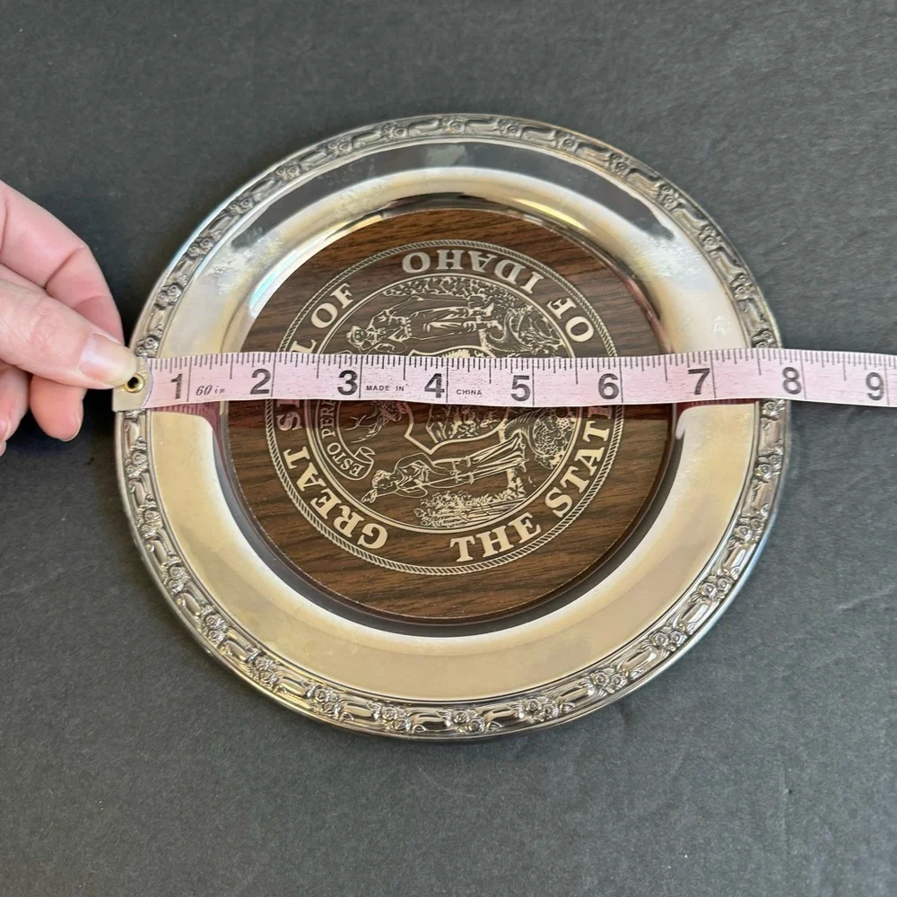 Oneida Great Seal Of The‎ State Idaho Vintage Silver Plate Presentation Tray